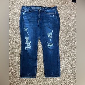 Paint Splattered Judy Blue Distressed Jeans